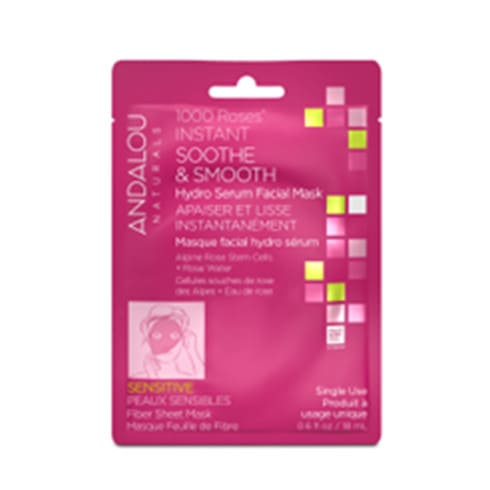 ANDALOU NATURALS 1000 Roses Instant S & S Sheet Mask 6 x 18 ml