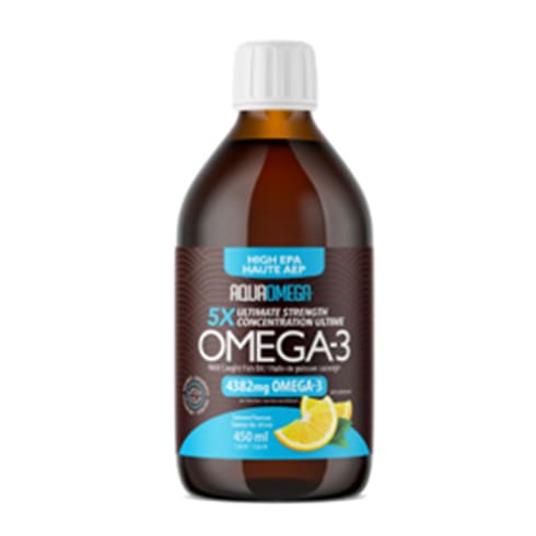 AQUAOMEGA 5X Ultimate Strength EPA Lemon 450ml