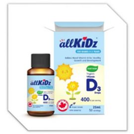 Allkidz Naturals Inc. Vegan Vitamin D3 Drops 25 ml